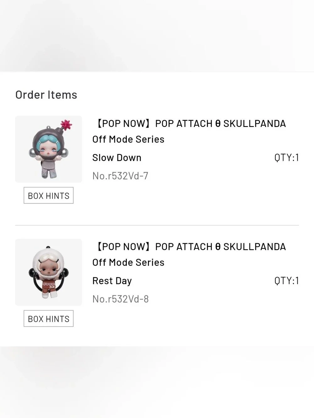 Pop Mart Skullpanda Off Mode Pop Attach- Slow Down